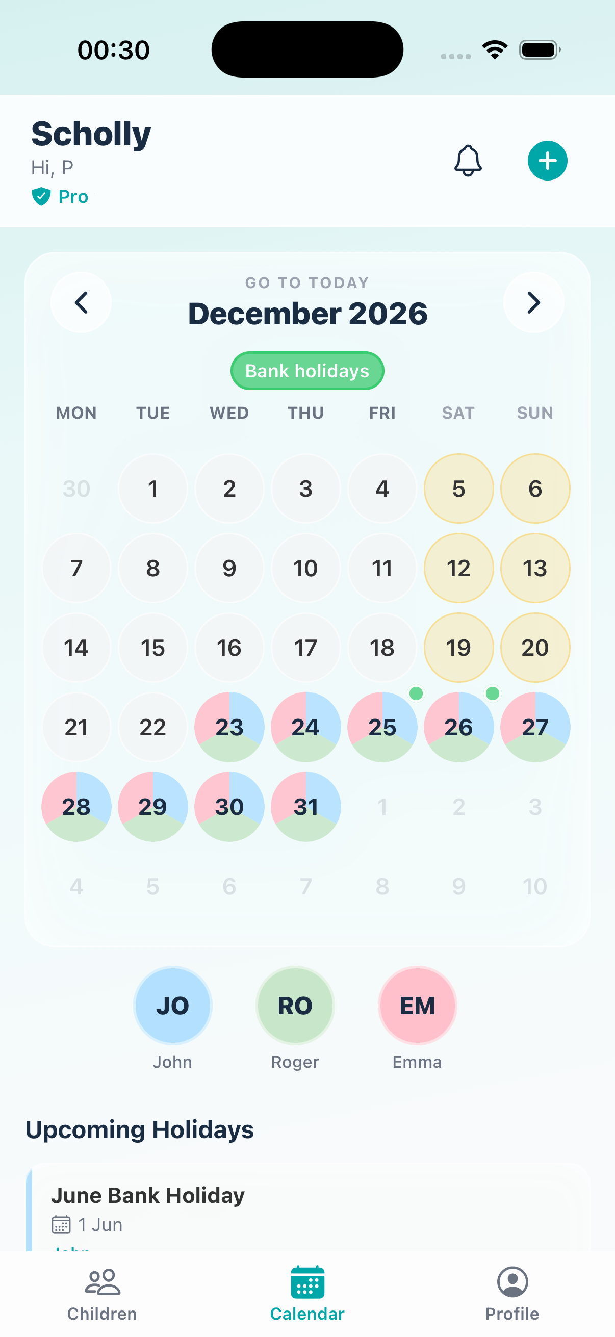 Scholly calendar